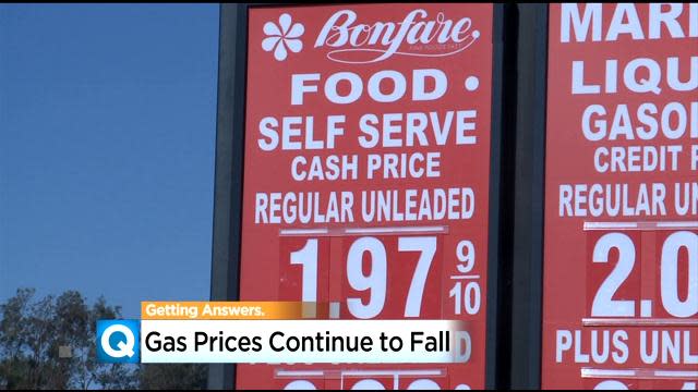 Gas Prices Begin To Fall Below $2 A Gallon Near Sacramento