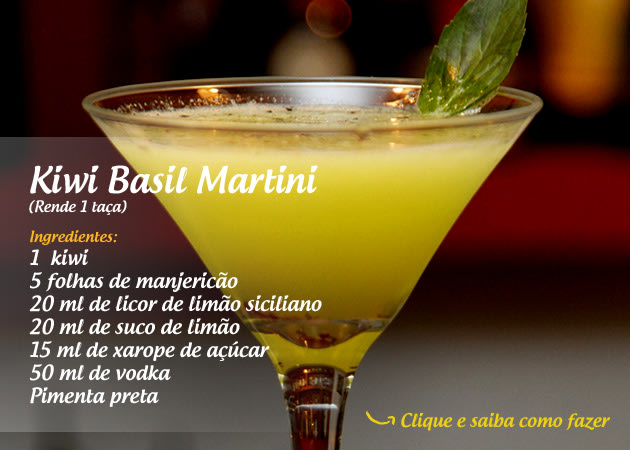 Kiwi Basil Martini