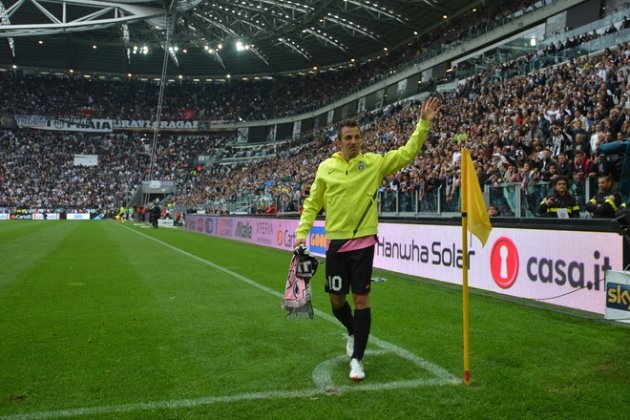 Juventus' Forward Alessandro Del Piero Waves AFP/Getty Images