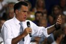 U.S. Republican presidential candidate Mitt Romney speaks at a Victory town hall in Bowling Green
