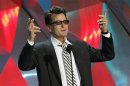 Actor Charlie Sheen introduces the instant cult classic film "Project X" at the 2012 MTV Movie Awards in Los Angeles