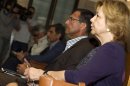 La expresidenta del Consell de Mallorca Maria Antònia Munar y el exvicepresidente Miquel Nadal (2d), durante la jornada celebrada hoy del juicio del caso Maquillaje, en la sección segunda de la Audiencia de Palma. EFE