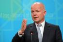 British Foreign Secretary William Hague speaks during a press conference at the Ministry of Foreign Affairs in Baghdad on June 26, 2014