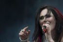 La cantante holandesa Sharan Janny del Adel, de la banda Within Temptation. EFE/Archivo