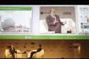 Bernanke talks during Global Financial Markets Forum in Abu Dhabi