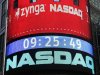 The corporate logo for Zynga is shown on an electronic billboard at the Nasdaq MarketSite, Friday, Dec. 16,  2011 in New York. Stock in the San Francisco company began trading at Nasdaq, Friday following its IPO. (AP Photo/Mark Lennihan)