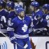 Maple Leafs' Kessel celebrates with teammates after scoring against the Boston Bruins during the second period in Game 3 of their NHL Eastern Conference quarter-final hockey playoff series in Toronto