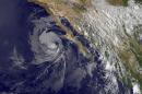 This NASA satellite image shows Hurricane Norbert over Baja, Callifornia on September 6, 2014