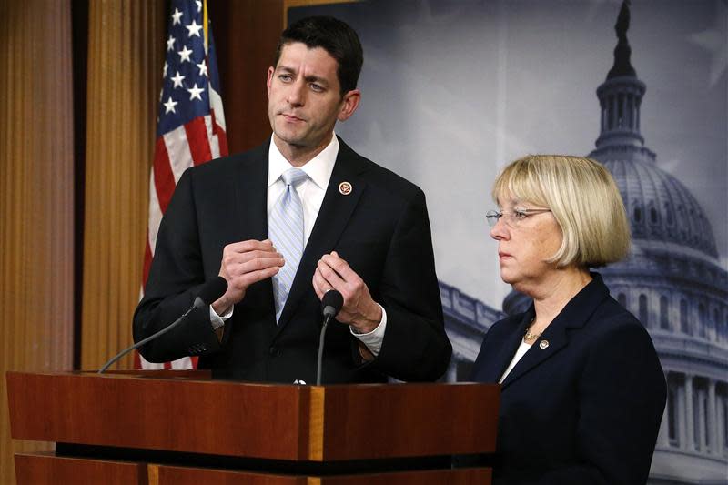 Murray and Ryan hold a news conference to introduce The Bipartisan Budget Act of 2013 at the U.S. Capitol in Washington