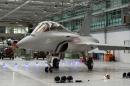 A French made Dassault Rafale jet fighter in an assembly hangar, on March 4, 2015, in Merignac, southwestern France