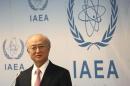 International Atomic Energy Agency IAEA Director General Amano addresses the media after a board of governors meeting at the IAEA headquarters in Vienna