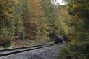 Officials guard the tracks where an Amtrak passenger train derailed in Northfield, Vermont