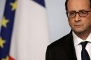 French President Hollande attends a news conference at the Elysee Palace in Paris