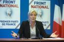 French far-right National Front party leader Marine Le Pen speaks at a meeting at their headquarters in Nanterre, west of Paris, Tuesday, May 27, 2014. The anti-EU, anti-immigration National Front party shook France's political landscape by coming out on top in France's voting for European Parliament elections, beating the mainstream conservatives and the governing Socialists. (AP Photo/Jacques Brinon)