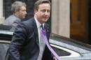 Britain's Prime Minister David Cameron arrives in Downing Street in central London
