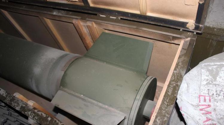 One of the Iranian missiles the Israeli military claims was discovered on a ship bound for Hamas-run Gaza Strip in an image released by the Israeli Army, 5 March 2014
