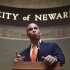 FILE - In this Feb. 23, 2012 file photo, Newark Mayor Cory Booker speaks during a ceremony at City Hall in Newark, N.J.   (AP Photo/Seth Wenig, File)