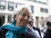 International Monetary Fund Managing Director Lagarde arrives for the Frankfurt Finance Summit in Frankfurt