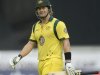 Australia's Watson leaves the field after being dismissed by England's Bresnan during the fourth one-day international at the Riverside cricket ground in Chester-le-Street