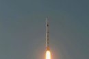 In this image made from video, North Korea's Unha-3 rocket lifts off from the Sohae launching station in Tongchang-ri, North Korea, Wednesday, Dec. 12, 2012. A satellite that North Korea launched on board the long-range rocket is orbiting normally, South Korea said on Thursday, following a defiant lift-off that drew a wave of international condemnation. (AP Photo/KRT via AP Video)