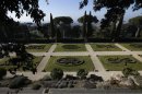 The garden inside the summer residence of Pope Benedict XVI is seen in Castel Gandolfo