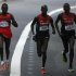 Uganda's Stephen Kiprotich and Kenya's Wilson Kipsang Kiprotich and Abel Kirui run during men's marathon at London 2012 Olympic Games