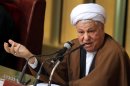 Former Iranian president aAkbar Hashemi Rafsanjani delivers a speech in Tehran, on March 8, 2011