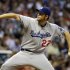 Los Angeles Dodgers starting pitcher Clayton Kershaw throws during the fourth inning of a baseball game against the Milwaukee Brewers Monday, May 20, 2013, in Milwaukee. (AP Photo/Morry Gash)