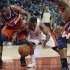 Toronto Raptors Lowry is fouled by Washington Wizards Wall during the first half of their NBA basketball game in Toronto