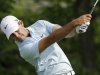 Charl Schwartzel, of South Africa, tees off the fourth hole during the first round of the Memorial golf tournament Thursday, May 30, 2013, in Dublin, Ohio. (AP Photo/Darron Cummings)