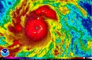 This Thursday, Nov. 7, 2013 satellite image provided by the National Oceanic and Atmospheric Administration shows Typhoon Haiyan over the Philippines, at 22:30 UTC (5:30 p.m. EST). Haiyan, the world's strongest typhoon of the year, slammed into the Philippines early Friday. It had been poised to be the strongest tropical cyclone ever recorded at landfall, a weather expert said. (AP Photo/NOAA)