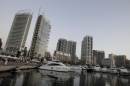 A general view shows Beirut skyline from its western waterfront side on June 21, 2012