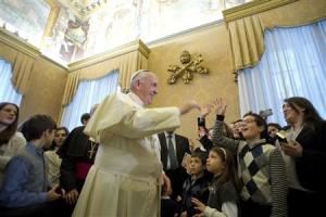 Pope Francis blesses youths of the &quot;Azione Cattolica&quot;&nbsp;&hellip;