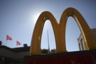 The McDonald's logo is pictured outside a McDonald's restaurant in the Fillmore District of San Francisco, California January 30, 2013. REUTERS/Robert Galbraith