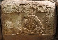 Carved blocks uncovered at La Corona
                              show scenes of Mayan life and record a
                              political history of the city.
