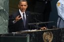 U.S. President Barack Obama addresses the 67th United Nations General Assembly at the U.N. headquarters in New York
