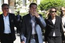 Head of Greece's Left Coalition party Alexis Tsipras arrives for a meeting in Athens