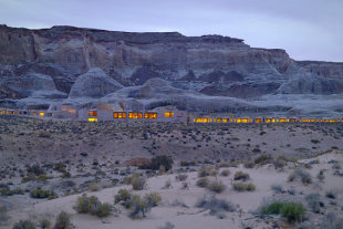Amangiri is a 34-suite resort nestled in a rocky valley.