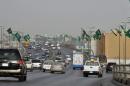 Traffic flows on February 18, 2011 on a main highway in the Saudi capital Riyadh