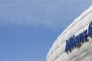 The logo of Europe's biggest insurer Allianz SE is pictured at the Allianz Arena soccer stadium in Munich