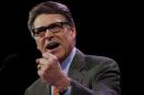 File photo of former Governor of Texas Rick Perry speaking at the Freedom Summit in Des Moines