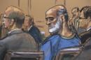 An artist sketch shows Abu Ghaith at a hearing in a Manhattan federal court in New York