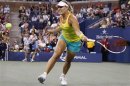 Kerber of Germany hits a return to Williams of the U.S. during their match at the U.S. Open women's singles tennis tournament in New York