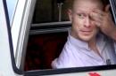 File - In this file image taken from video obtained from Voice Of Jihad Website, which has been authenticated based on its contents and other AP reporting, Sgt. Bowe Bergdahl, sits in a vehicle guarded by the Taliban in eastern Afghanistan. Bergdahl, who had been a prisoner of war in Afghanistan for five years, has been allowed to venture off the Texas military base where he is receiving care as part of his 
