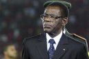 Equatorial Guinea's President Teodoro Obiang Nguema Mbasogo attends the opening ceremony of the African Nations Cup soccer tournament in Bata