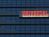 Logo of the Universal Entertainment Corp. is seen at the company's headquarters in Tokyo