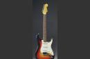 This undated photo provided by Christie's Auction House shows the Fender Stratocaster a young Bob Dylan played at the historic 1965 Newport Folk Festival. The festival was a defining moment that marked Dylan's move from acoustic folk to electric rock 'n' roll. The guitar was sold at auction on Friday, Dec. 6, 2013 for $965,000. (AP Photo/Christie's Auction House, File)