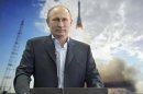 Russian President Putin holds a communication session with the crew of the International Space Station (ISS) on Cosmonautics Day during his visit to the Amursk Region