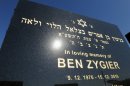 The tombstone of Ben Zygier stands at Chevra Kadisha Jewish Cemetery in Melbourne, Australia Friday, Feb 15. 2013. Foreign reports about the mysterious death of the Australian-born Israeli man who worked for Israel's Mossad spy agency and died in an Israeli prison two years ago have sparked a rare backlash against the country's well-respected security agencies. (AP Photo/Andrew Brownbill)