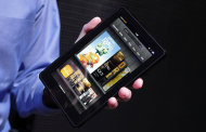 <p>               FILE- This Wednesday, Sept. 28, 2011 file photo shows the Kindle Fire  at a news conference in New York. Amazon.com Inc. quenched the Kindle Fire on Thursday, Aug. 30, 2012, saying its first tablet computer is now sold out. The Internet retailer has a major press conference scheduled for next Thursday in Santa Monica, Calif. It's widely expected to reveal a new model of the Fire there. (AP Photo/Mark Lennihan, FILE)
